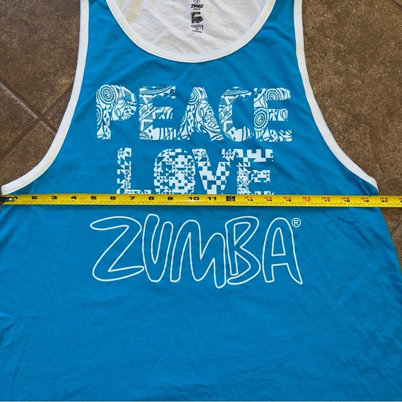EUC - ZUMBA Wear Peace Love Workout Top - Picture 5 of 6
